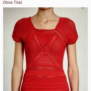 Ohne Titel red cap sleeve top size XS